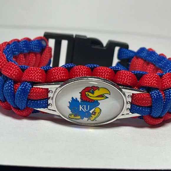 KANSAS JAYHAWKS NCAA Braided Paracord NEW!! - Picture 1 of 2